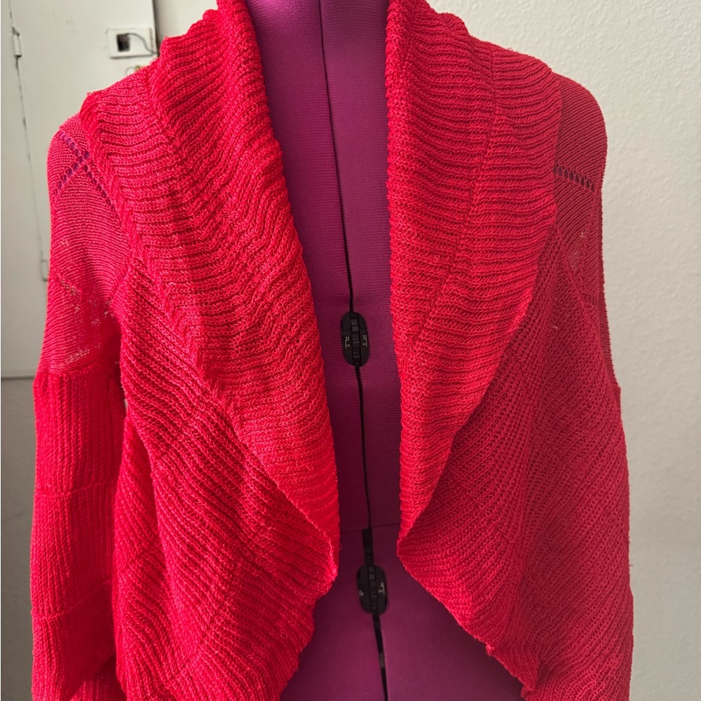 RedLeaf Vibrant Red Knit Top